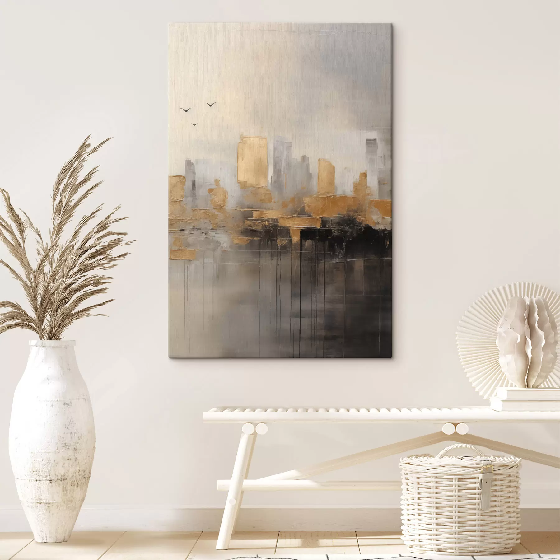 Fototapete Eine Stadt in ruhigen Farbtönen s47673