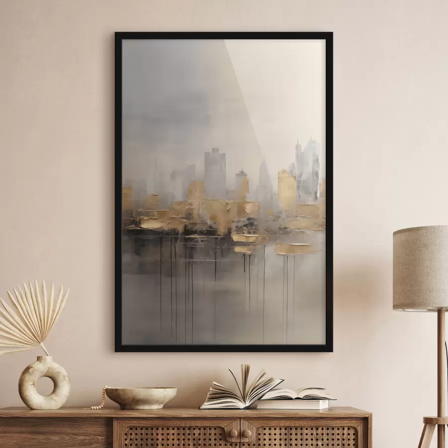 Fototapete Eine Stadt in ruhigen Farbtönen f47672