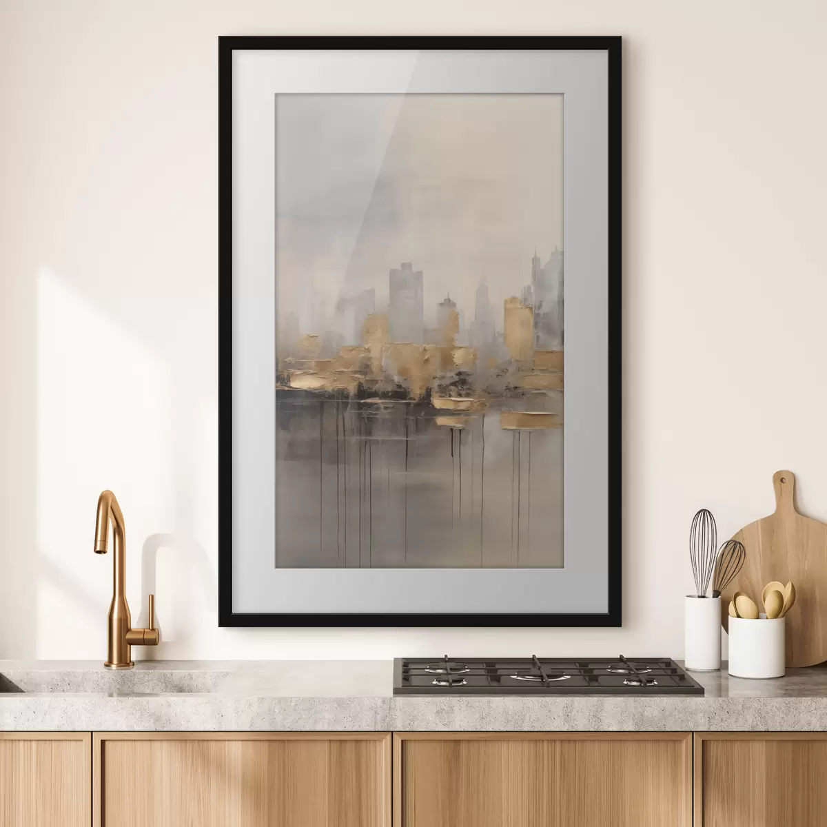 Poster Eine Stadt in ruhigen Farbtönen f47672