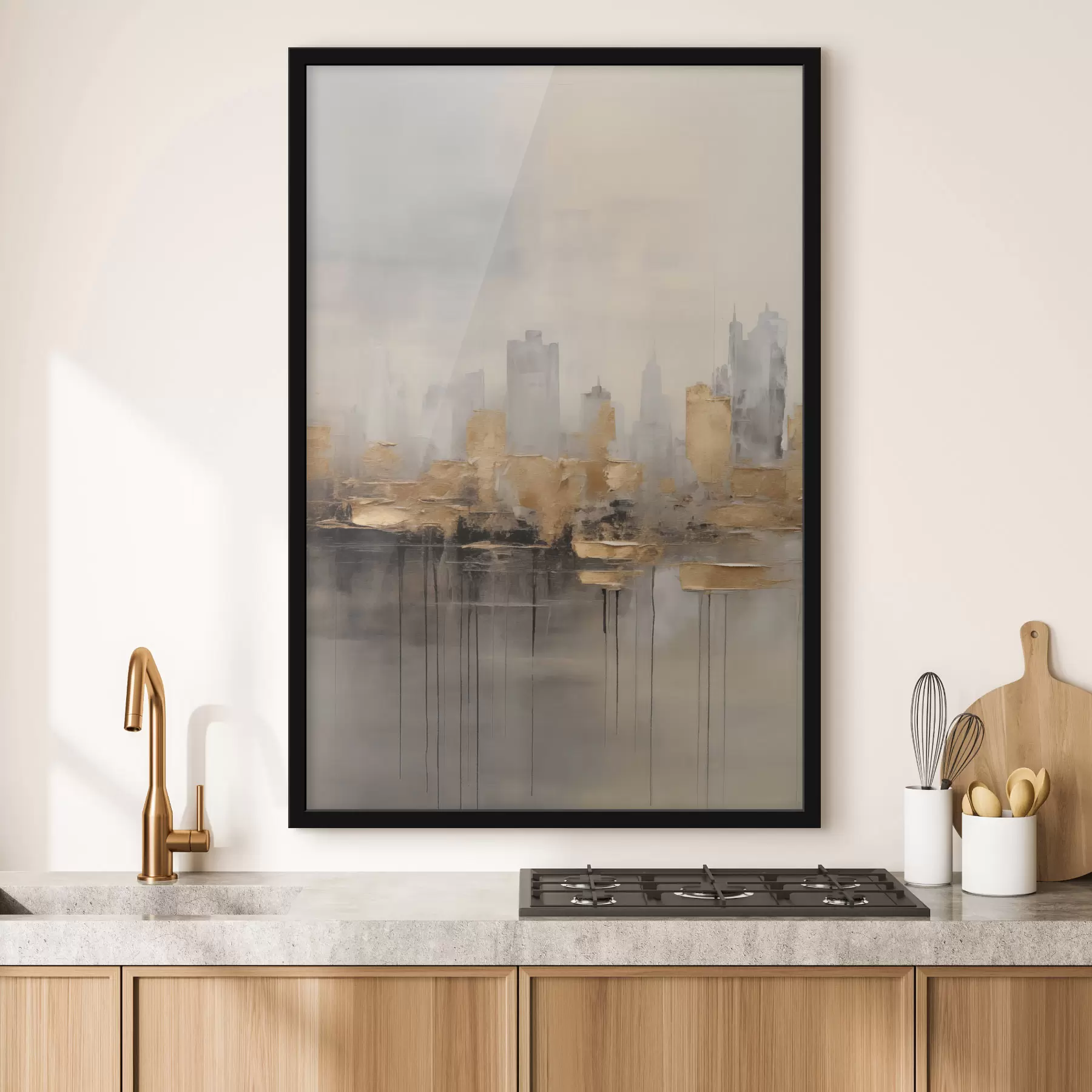 Fototapete Eine Stadt in ruhigen Farbtönen f47672