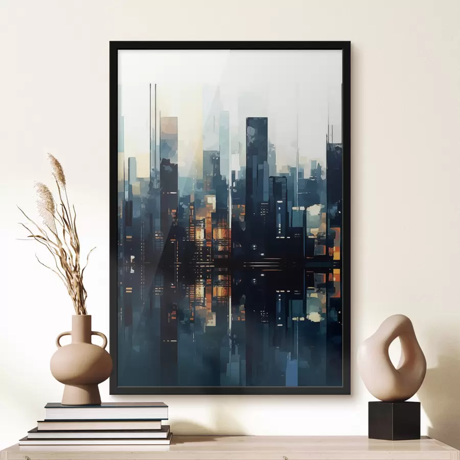 Fototapete Abendlicher Sonnenuntergang in einer Großstadt f47676