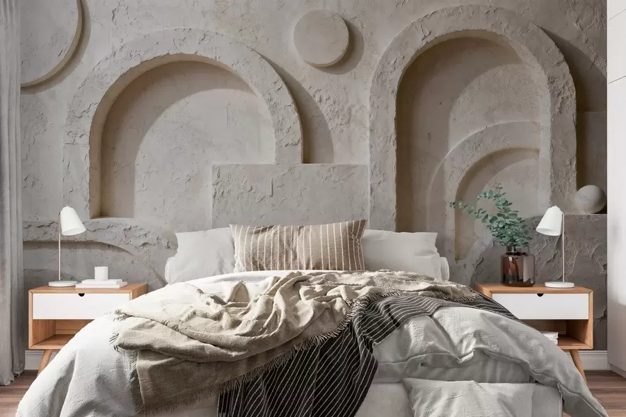 Fototapete Volumetrische Geometrie aus Beton w05186