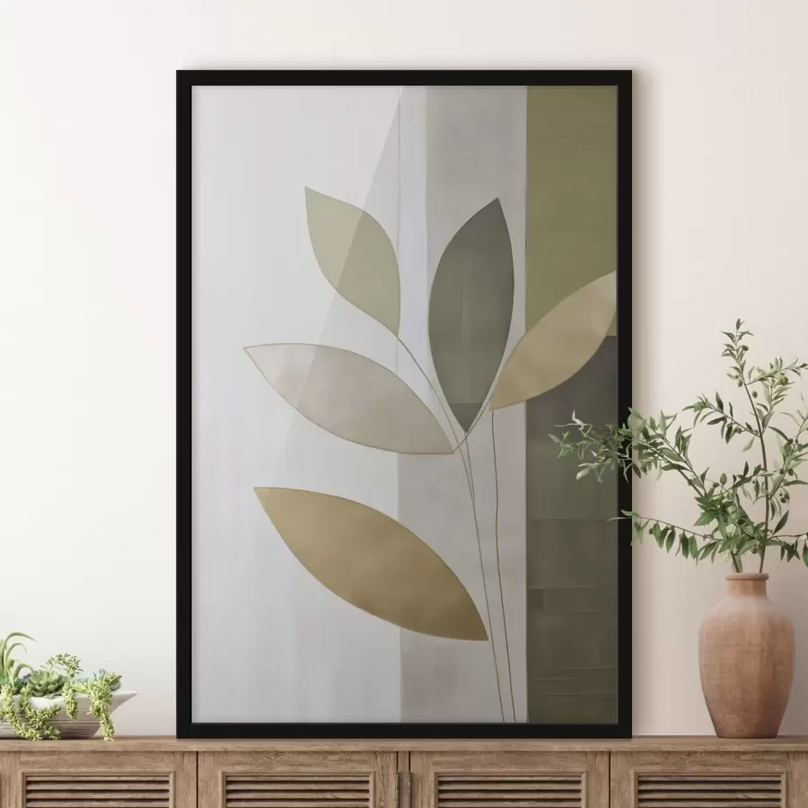 Fototapete Abstraktion mit Blättern f47713