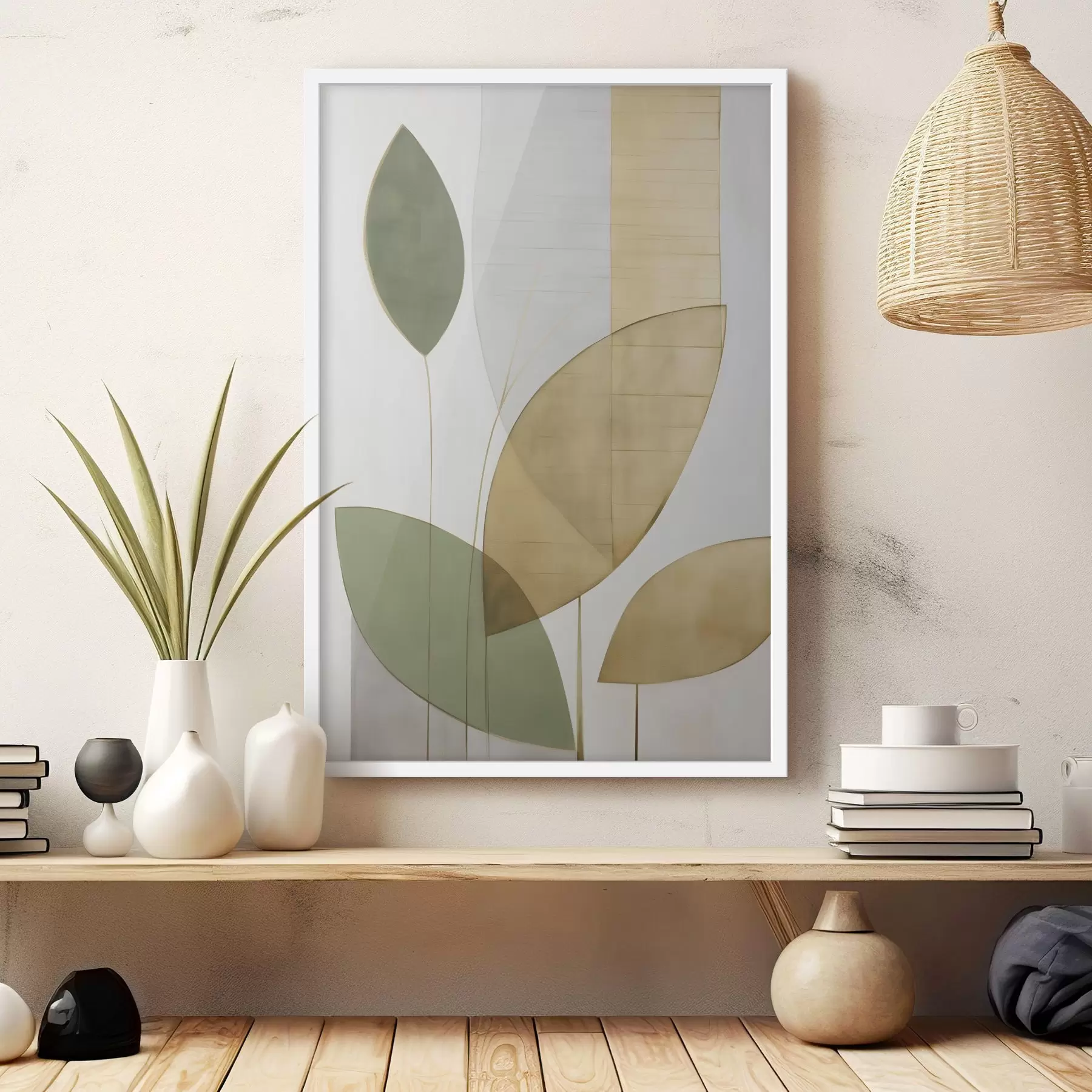 Fototapete Abstraktion mit Laubwerk f47714