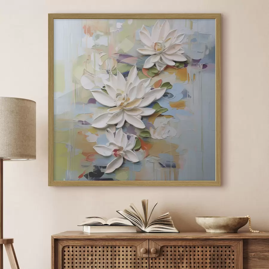 Fototapete Abstrakte Lotusblumen, Imitationsmalerei f47722
