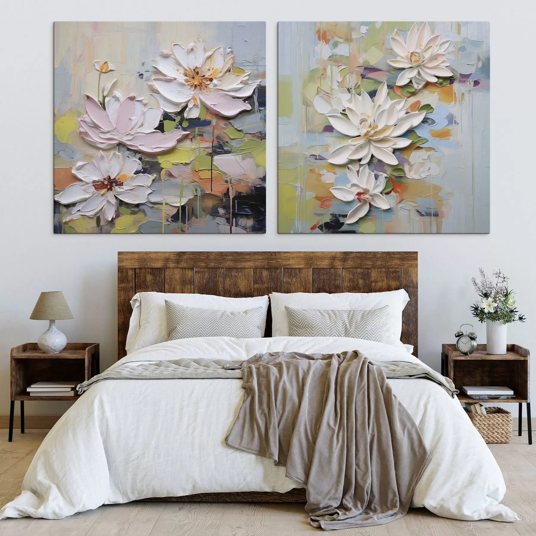 Fototapete Abstrakte Lotusblumen, Imitationsmalerei m01295