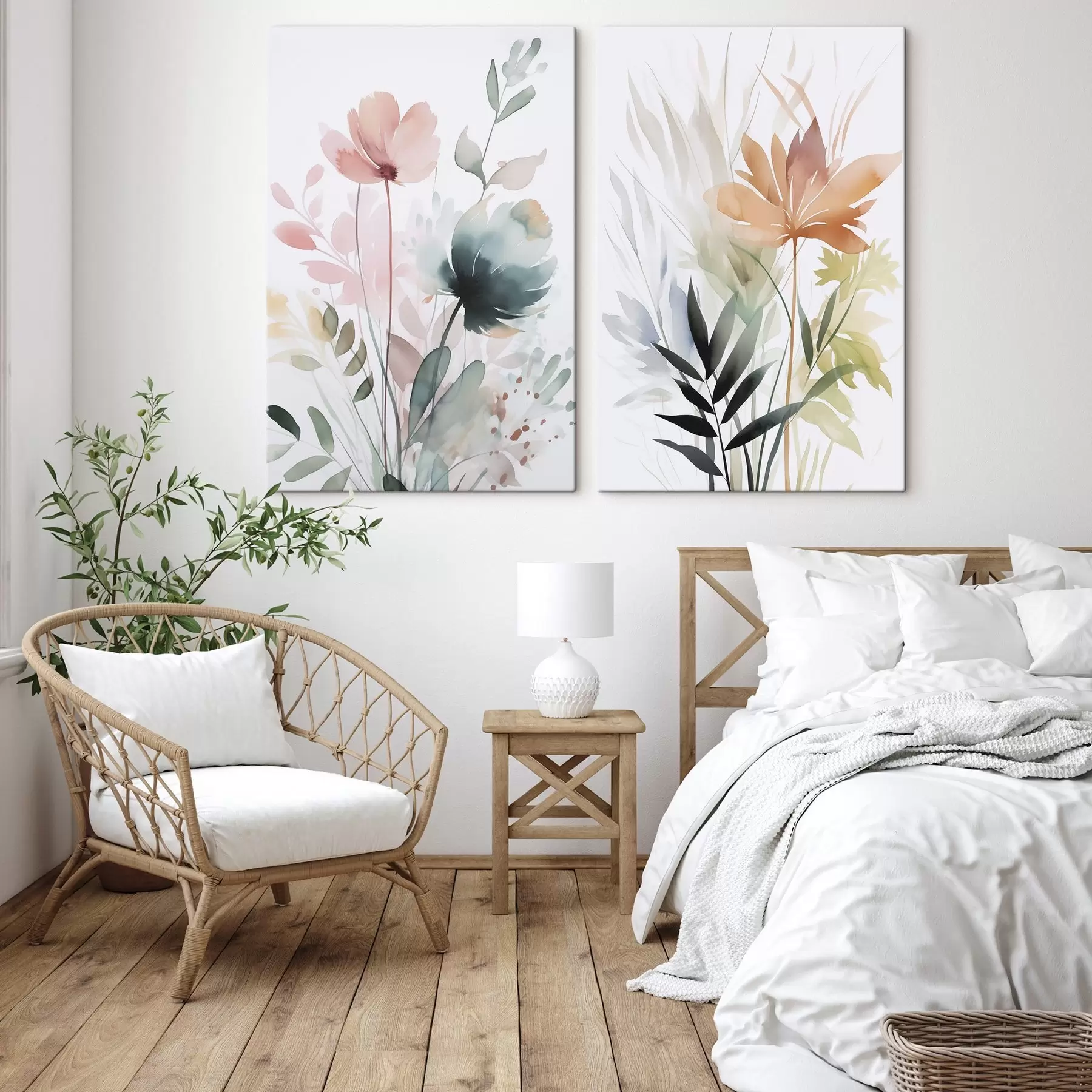 Fototapete Vegetationsimitation Aquarell m01297