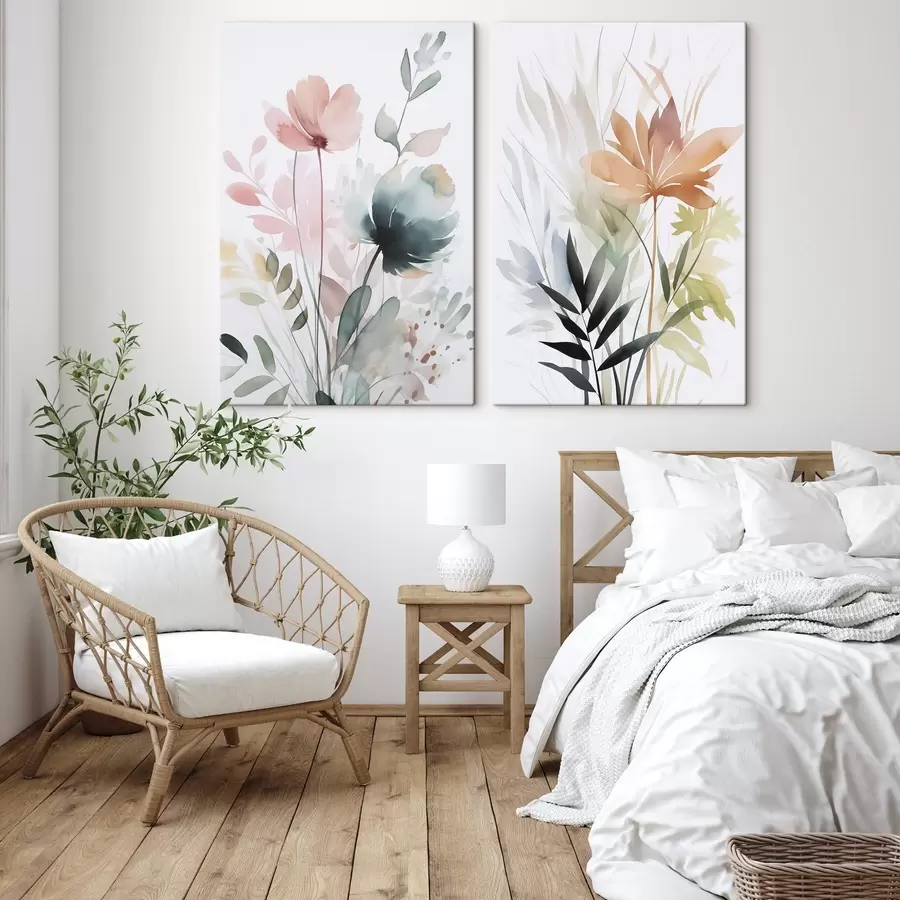 Fototapete Vegetationsimitation Aquarell m01297