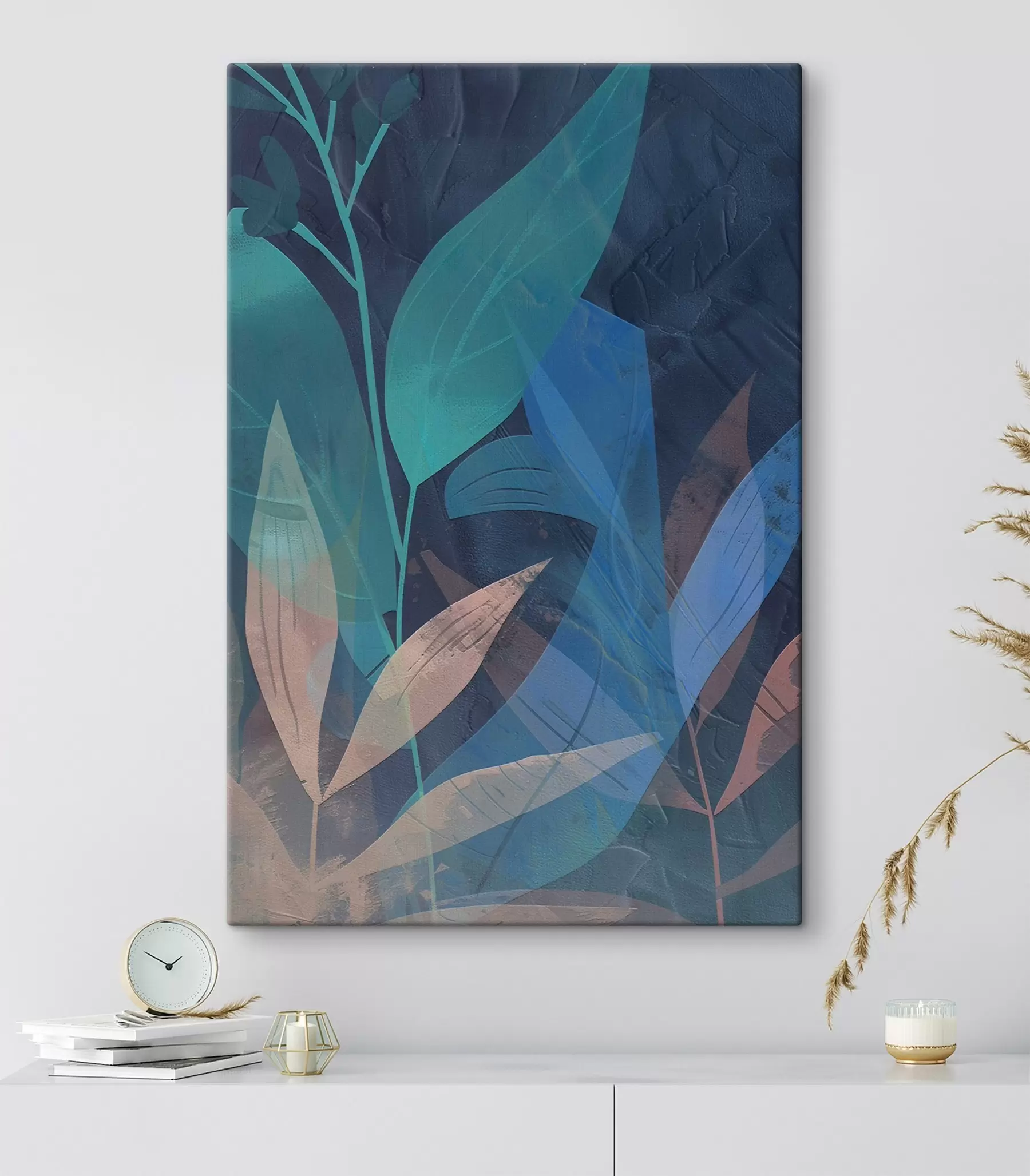 Fototapete Abstrakte Äste und Blätter s47748