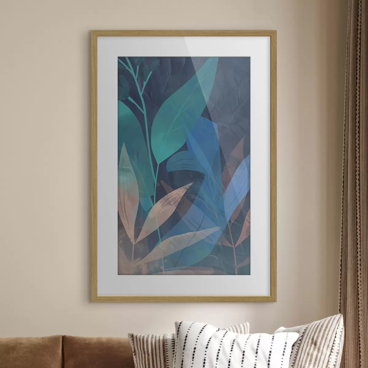 Poster Abstrakte Äste und Blätter f47748
