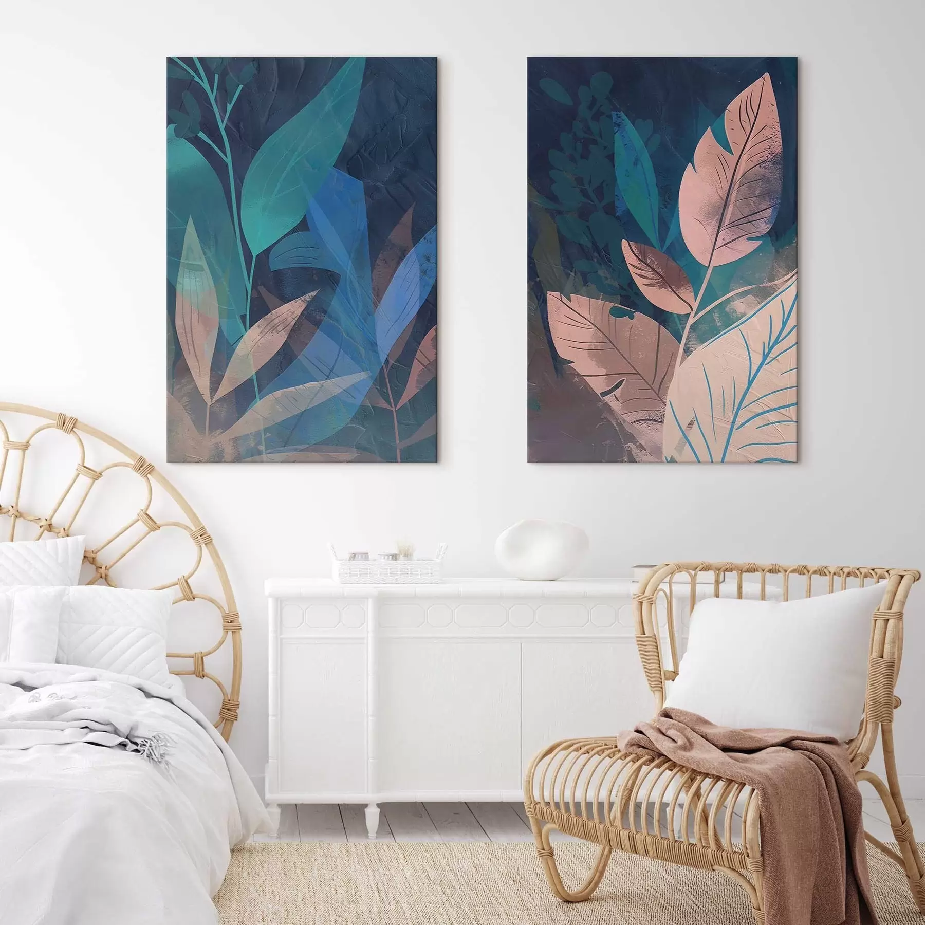 Fototapete Zweige und Blätter, abstrakt m01301