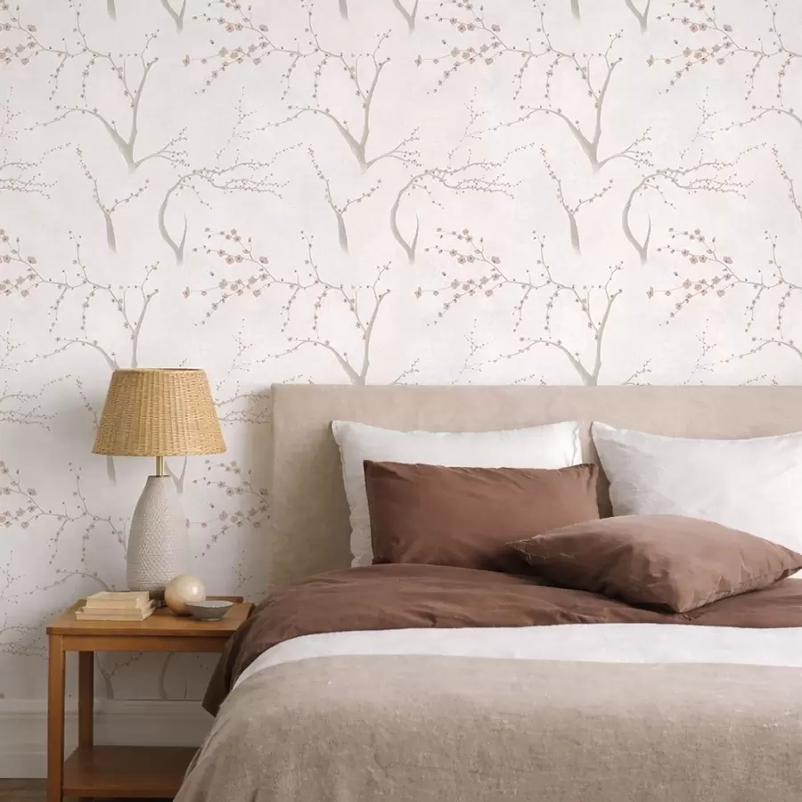 Fototapete Leichte Zweige mit rosa Blüten a01111v1