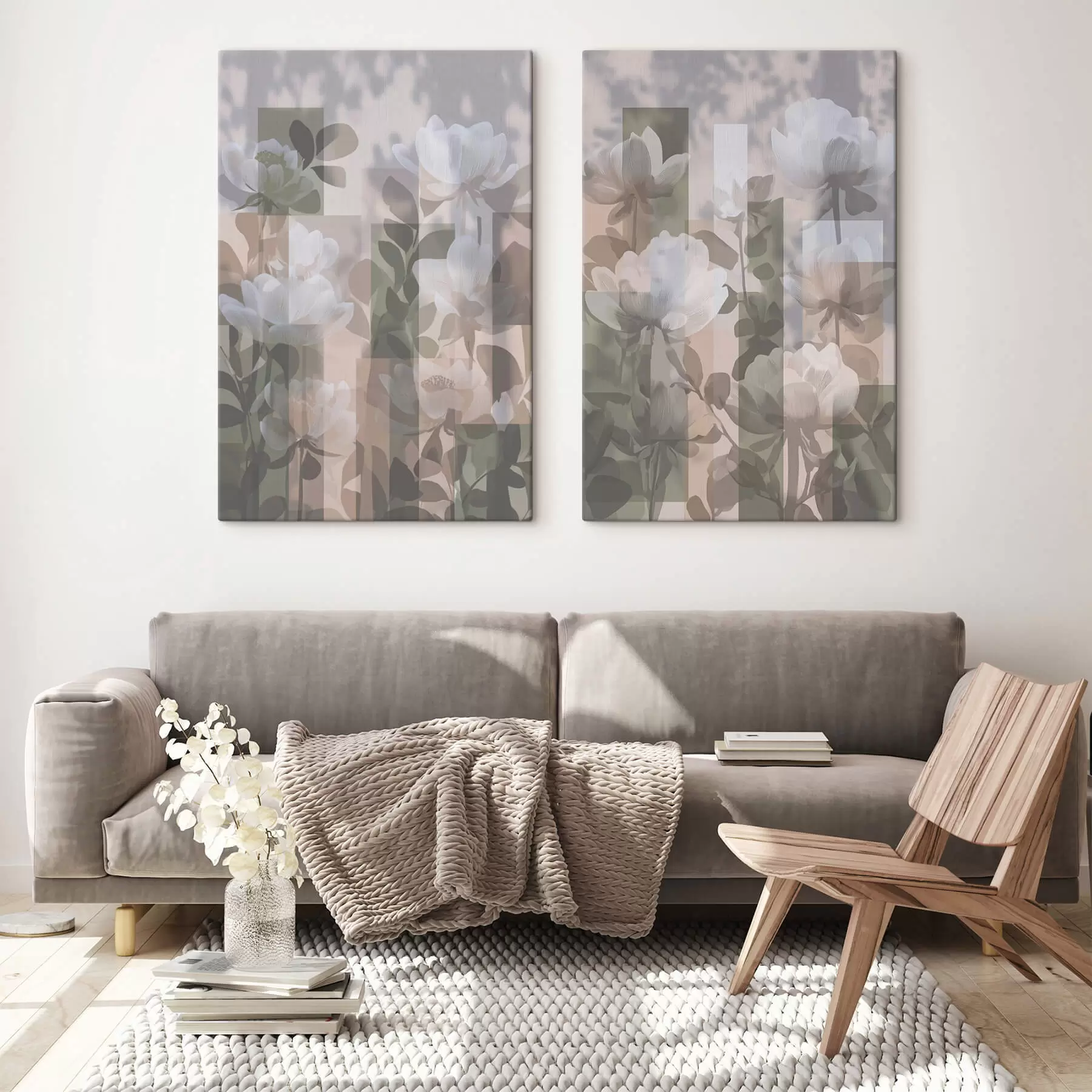 Fototapete Abstraktion mit Blumen m01268