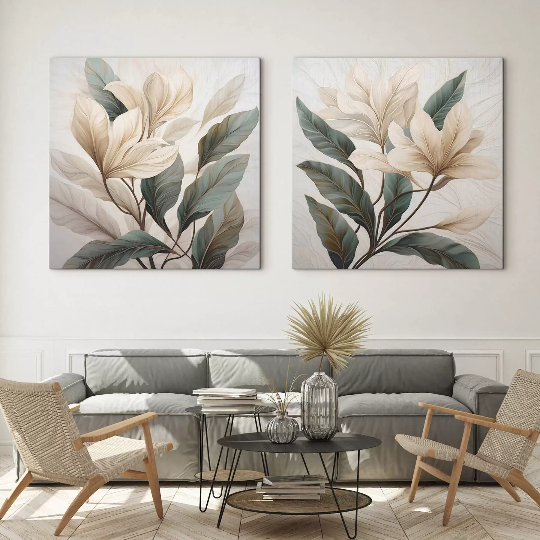 Fototapete Blumen mit Blättern m01271