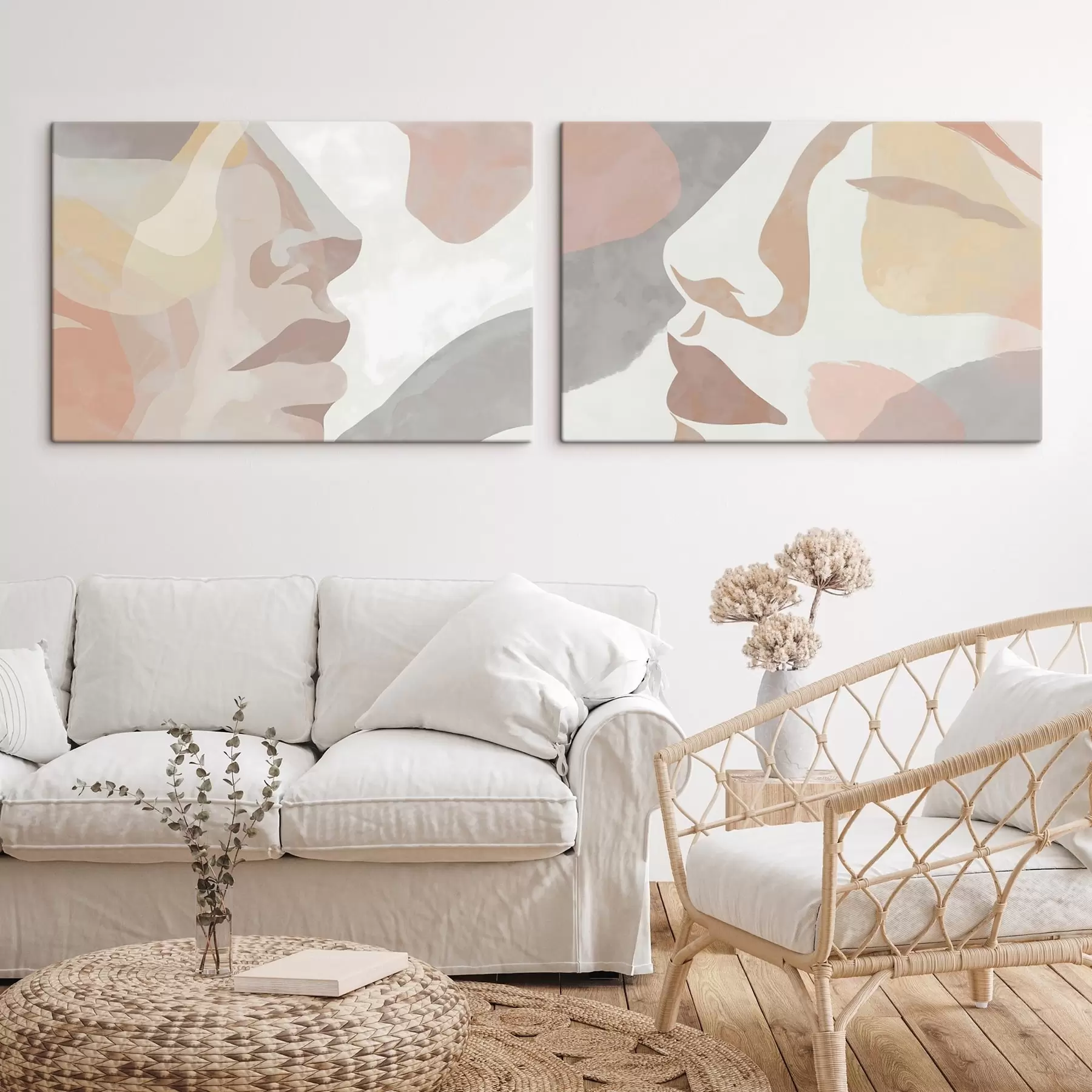 Fototapete Abstrakte minimalistische Gesichter m01275