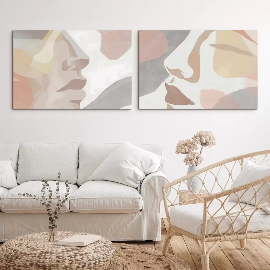 Fototapete Abstrakte minimalistische Gesichter m01275