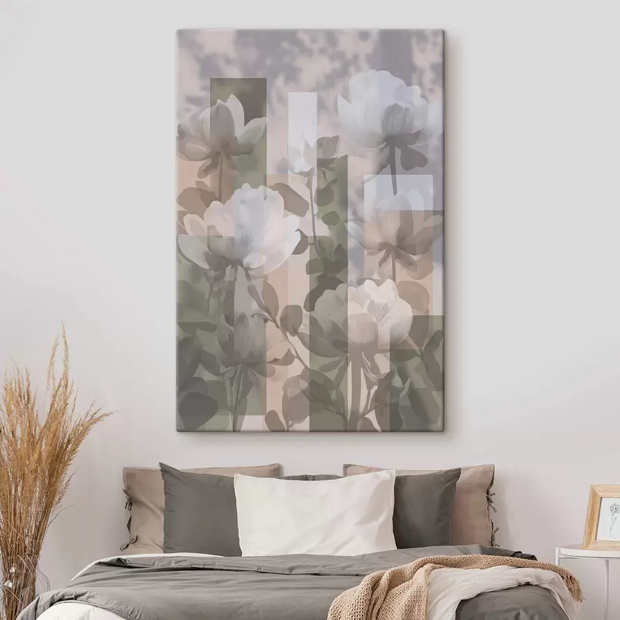 Fototapete Abstraktion mit Blumen s47661