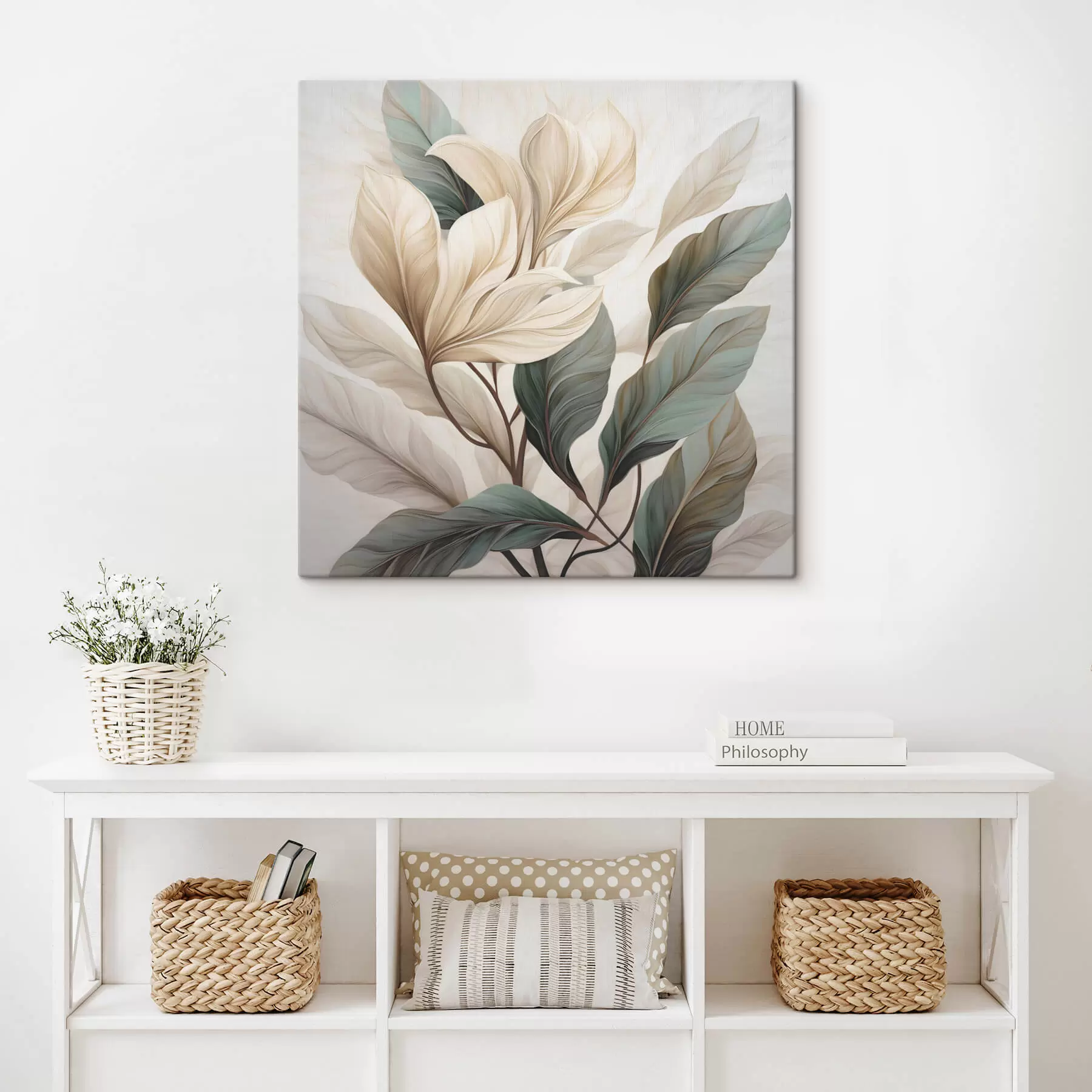 Fototapete Blumen mit Blättern s47668