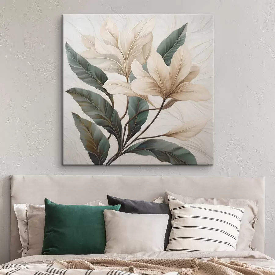 Fototapete Blumen mit Blättern s47669