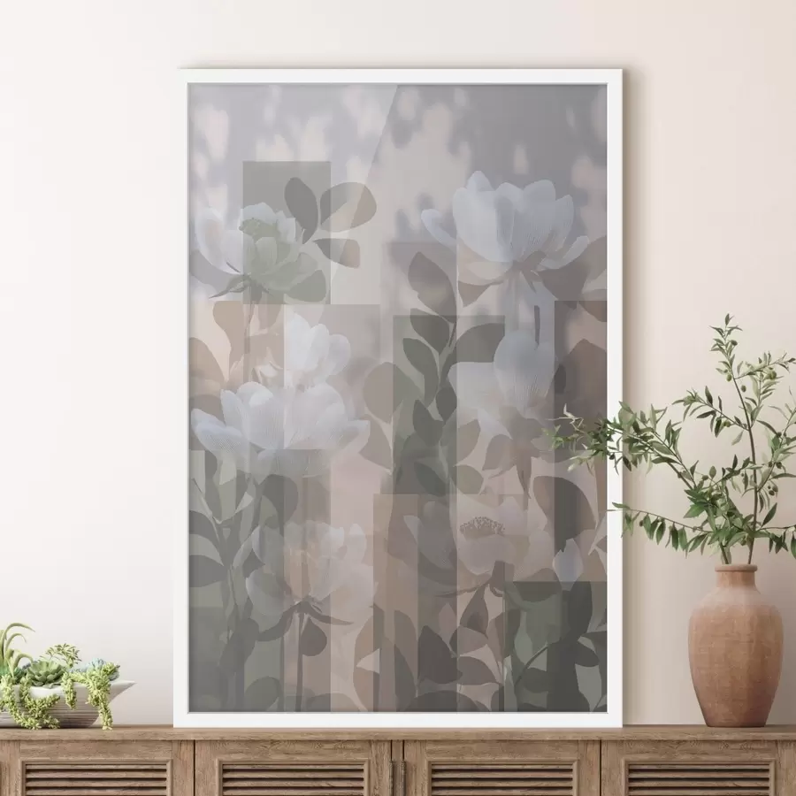 Fototapete Abstraktion mit Blumen f47660