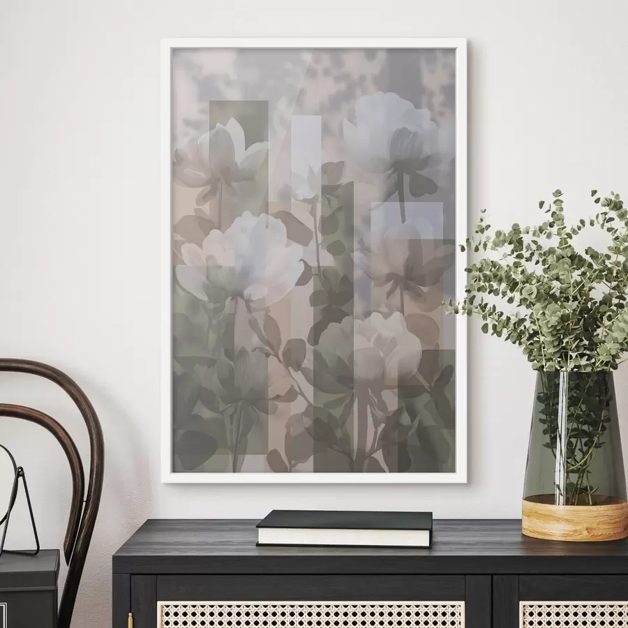 Fototapete Abstraktion mit Blumen f47661