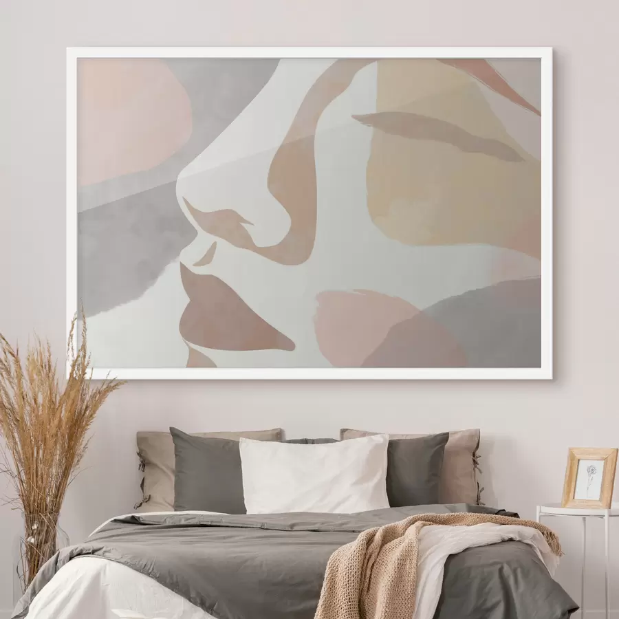 Fototapete Abstraktes minimalistisches Gesicht f47777