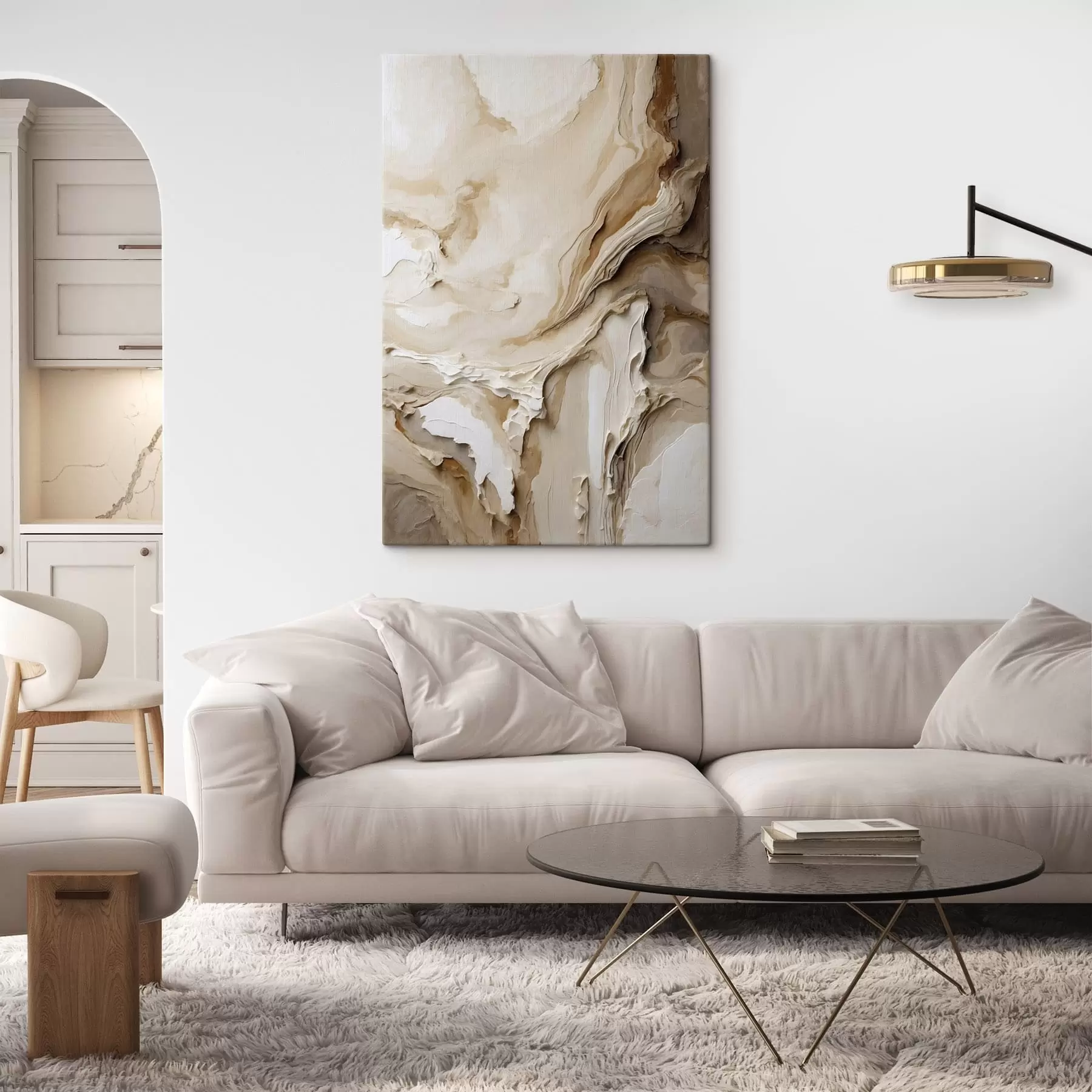 Fototapete Abstrakte, geschichtete beige Textur s47269