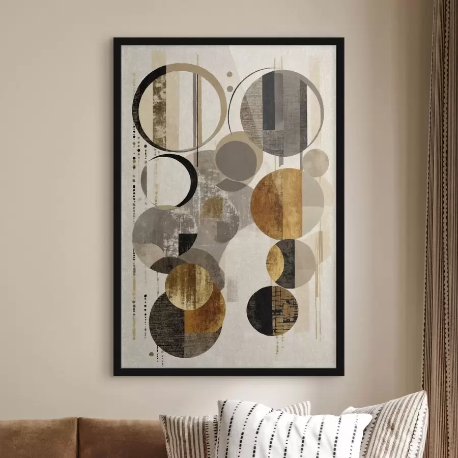 Fototapete Abstrakte Kreise in warmen und neutralen Farbtönen f47766