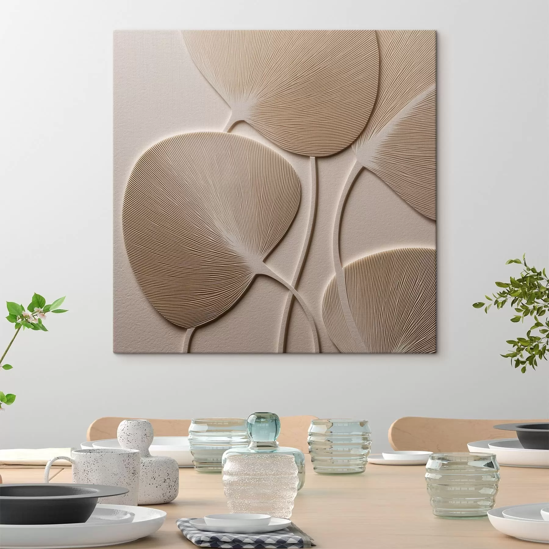 Fototapete Abstrakt mit Blättern s47795