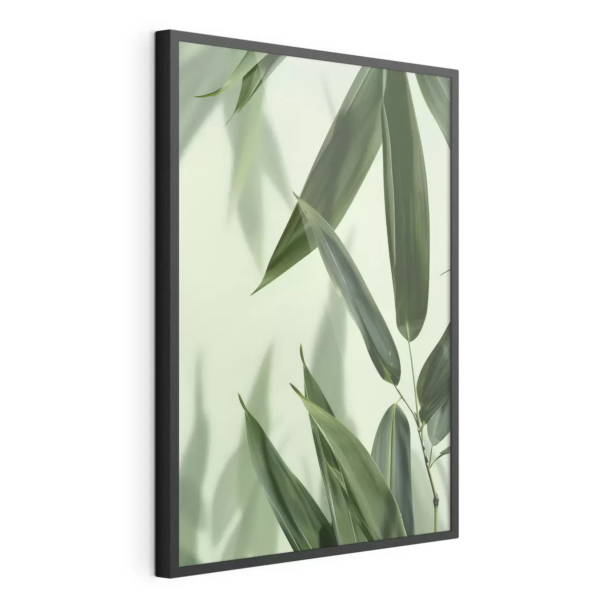 Poster Bambusblätter auf hellem Hintergrund f47815