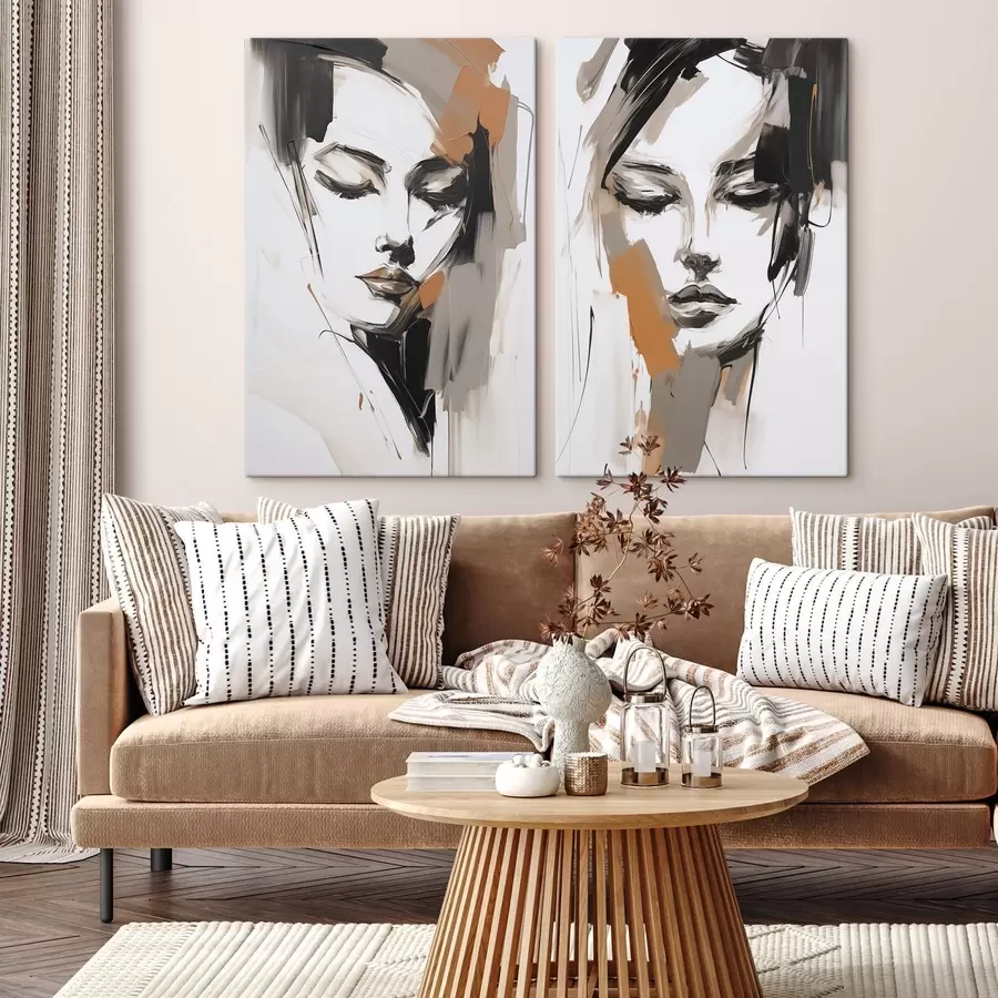 Fototapete Abstraktes Porträt eines Mädchens m30004