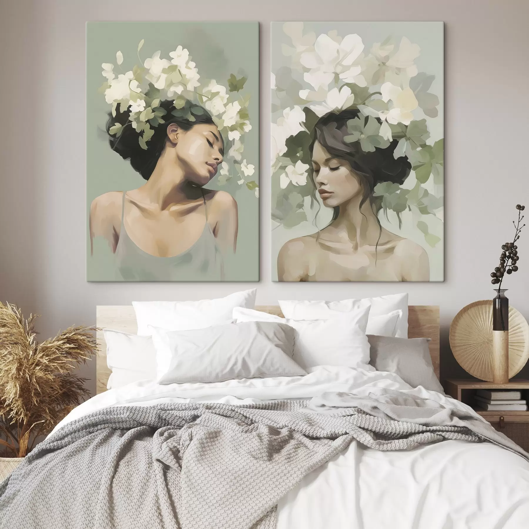 Fototapete Mädchen mit Blumenkranz m30007