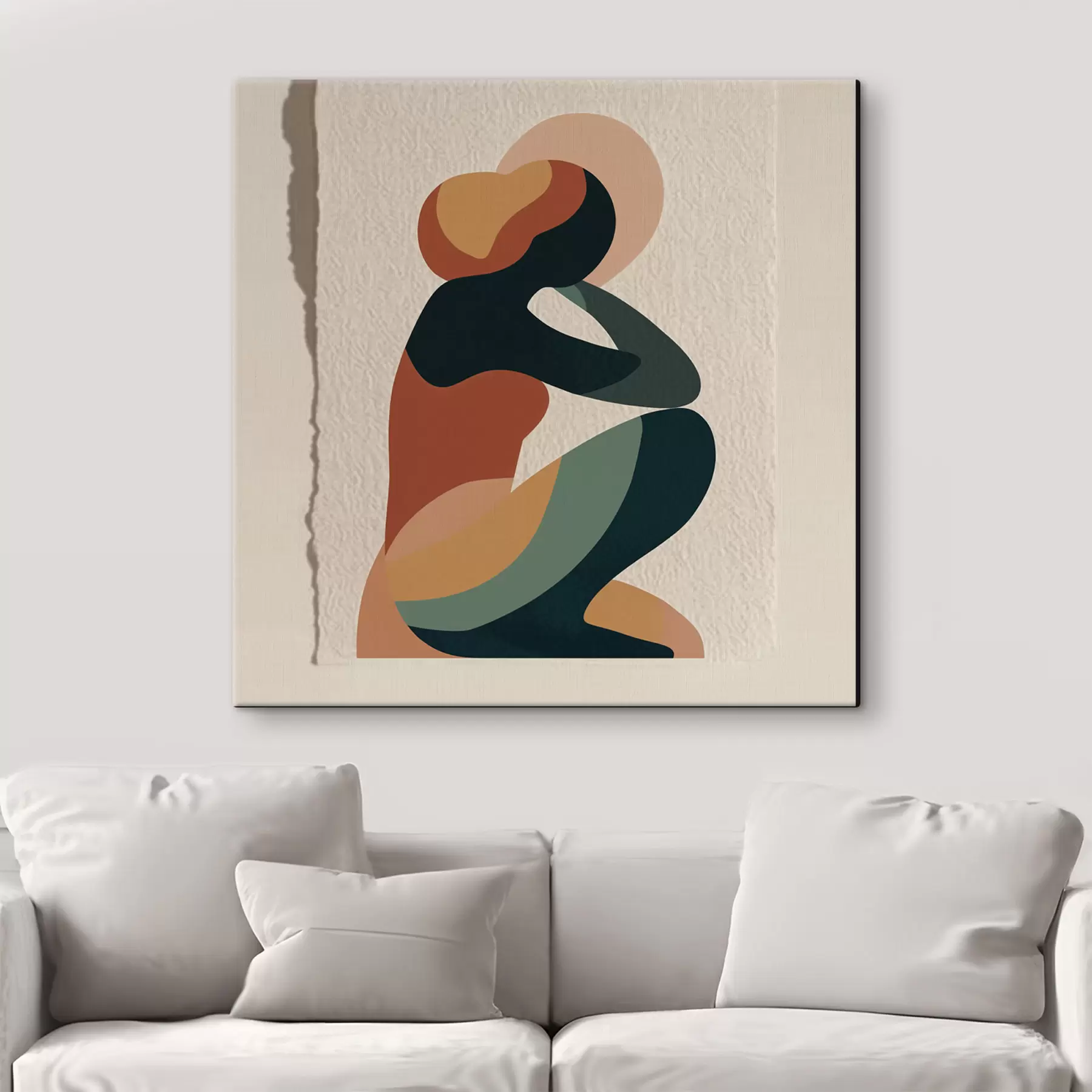 Fototapete Sitzende menschliche Figur s47840