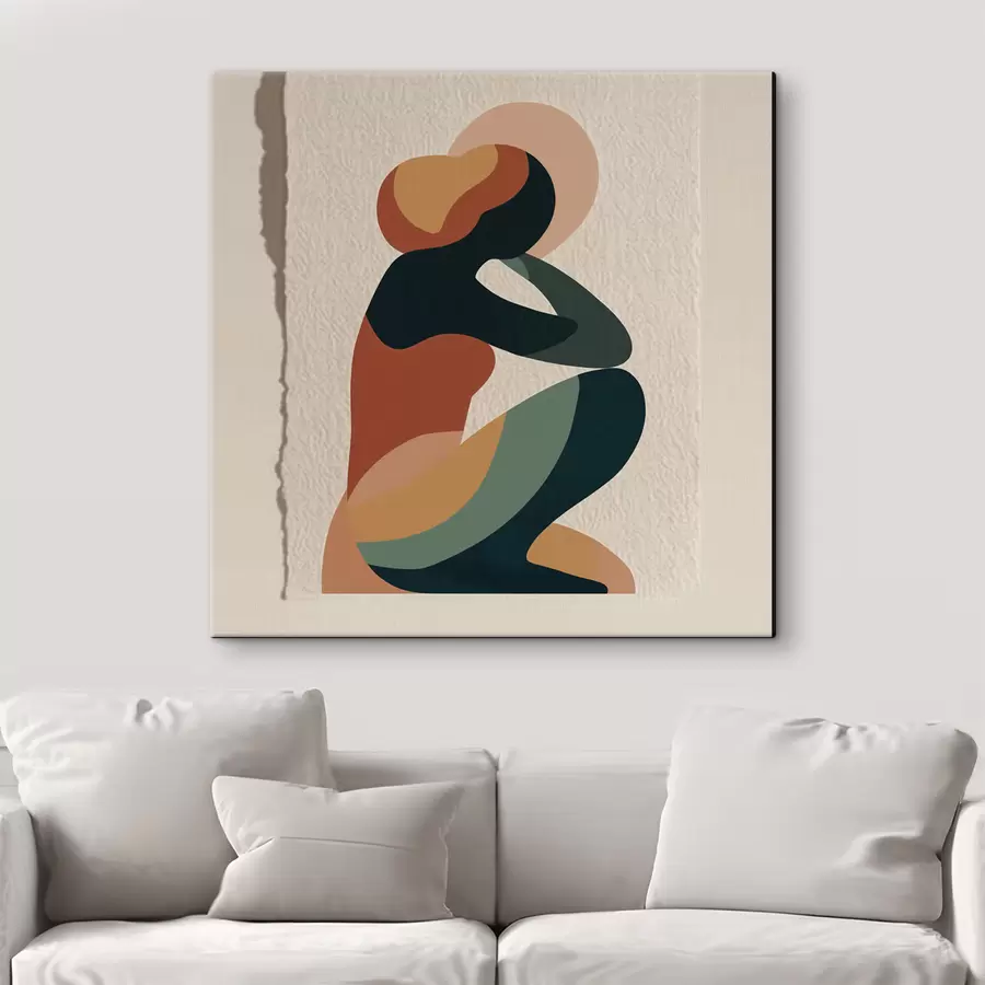 Fototapete Sitzende menschliche Figur s47840