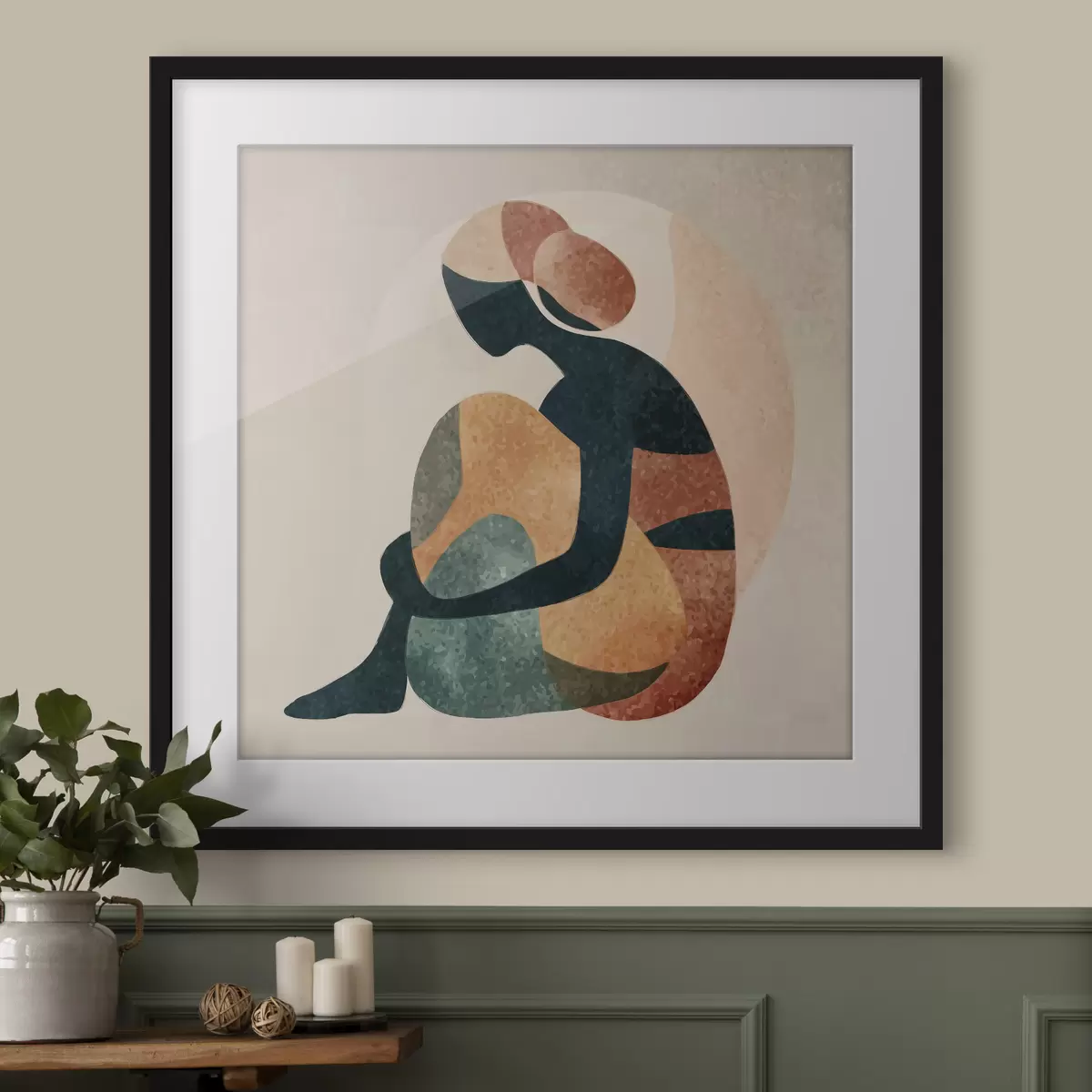 Poster Abstrakte menschliche Figur f47839