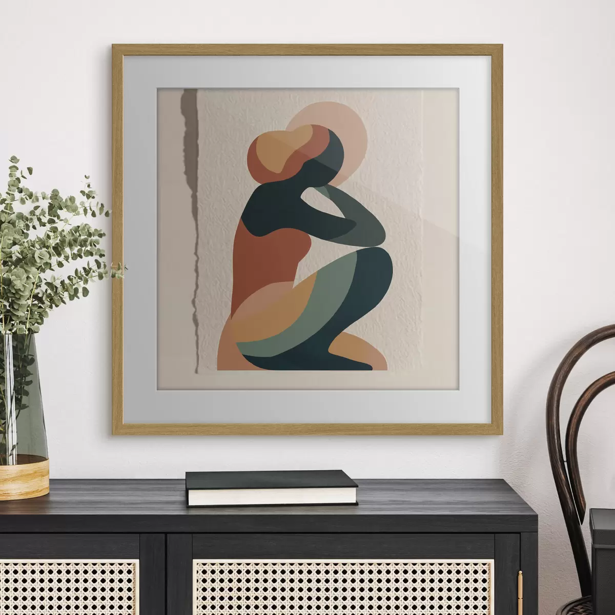 Poster Sitzende menschliche Figur f47840