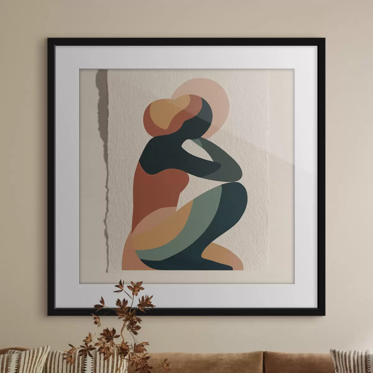 Poster Sitzende menschliche Figur f47840