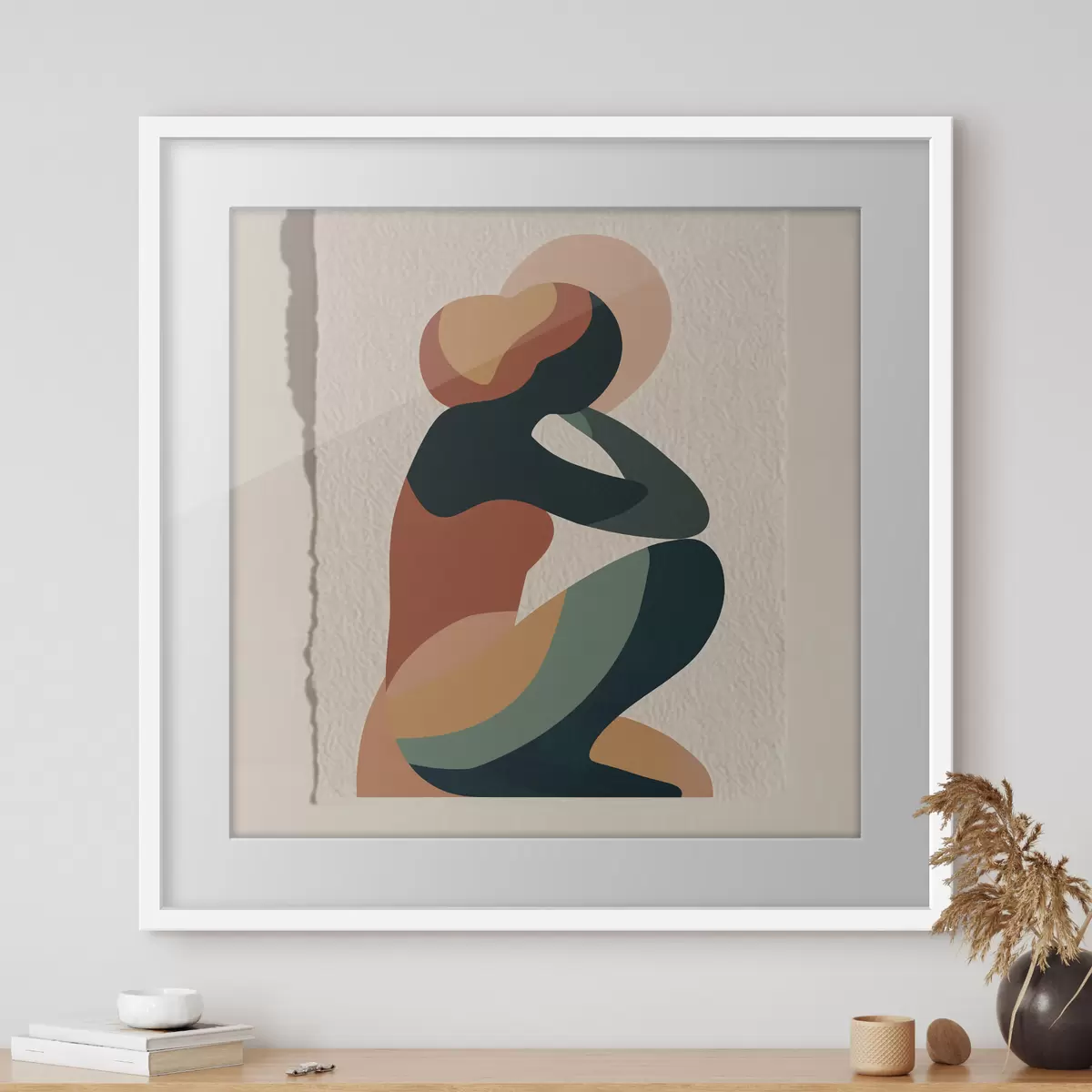 Poster Sitzende menschliche Figur f47840