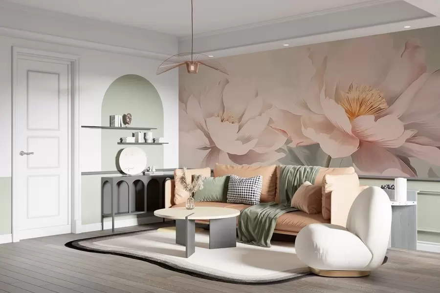 Fototapete Pfingstrosen w05077