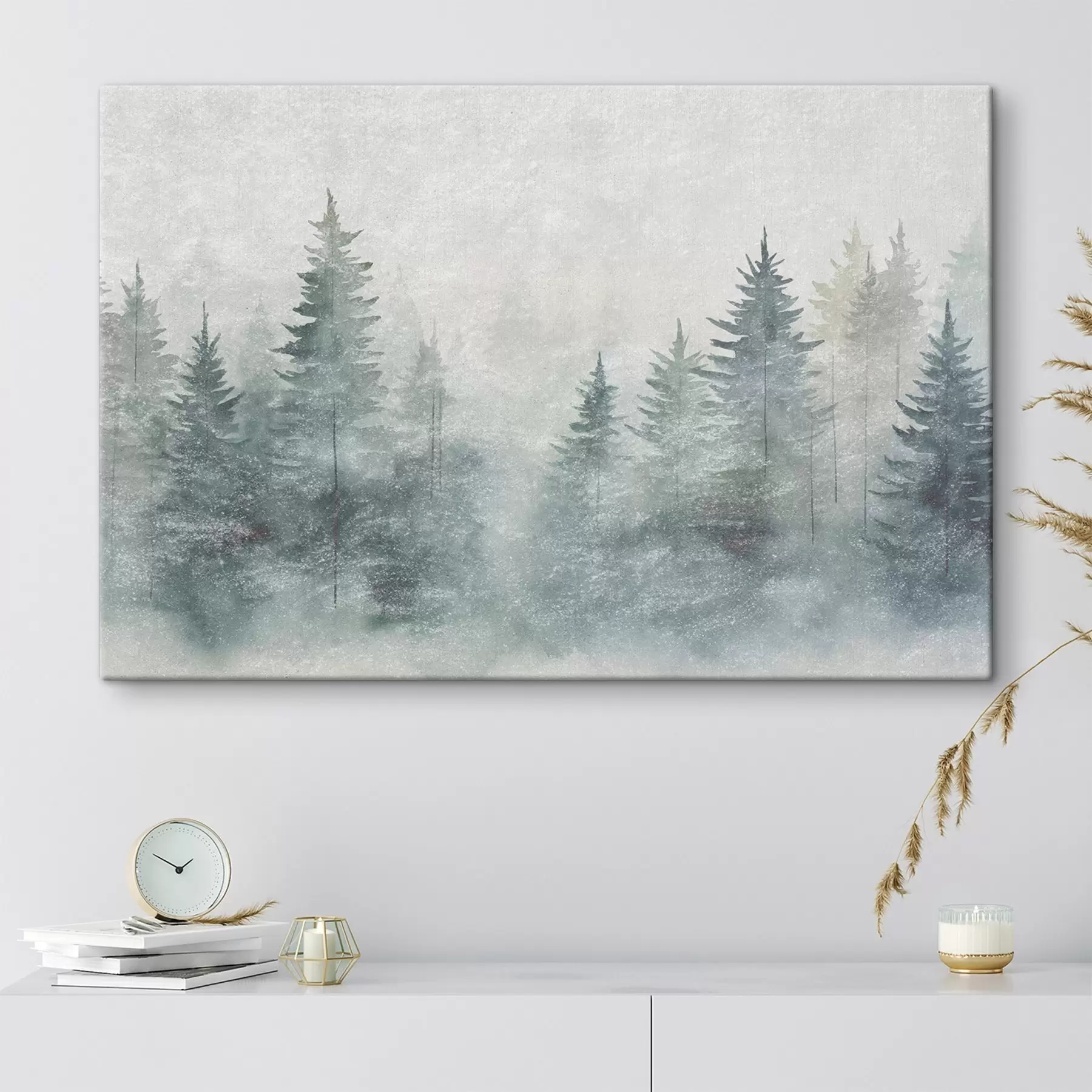 Fototapete Nadelwald, Grunge-Stil s47894