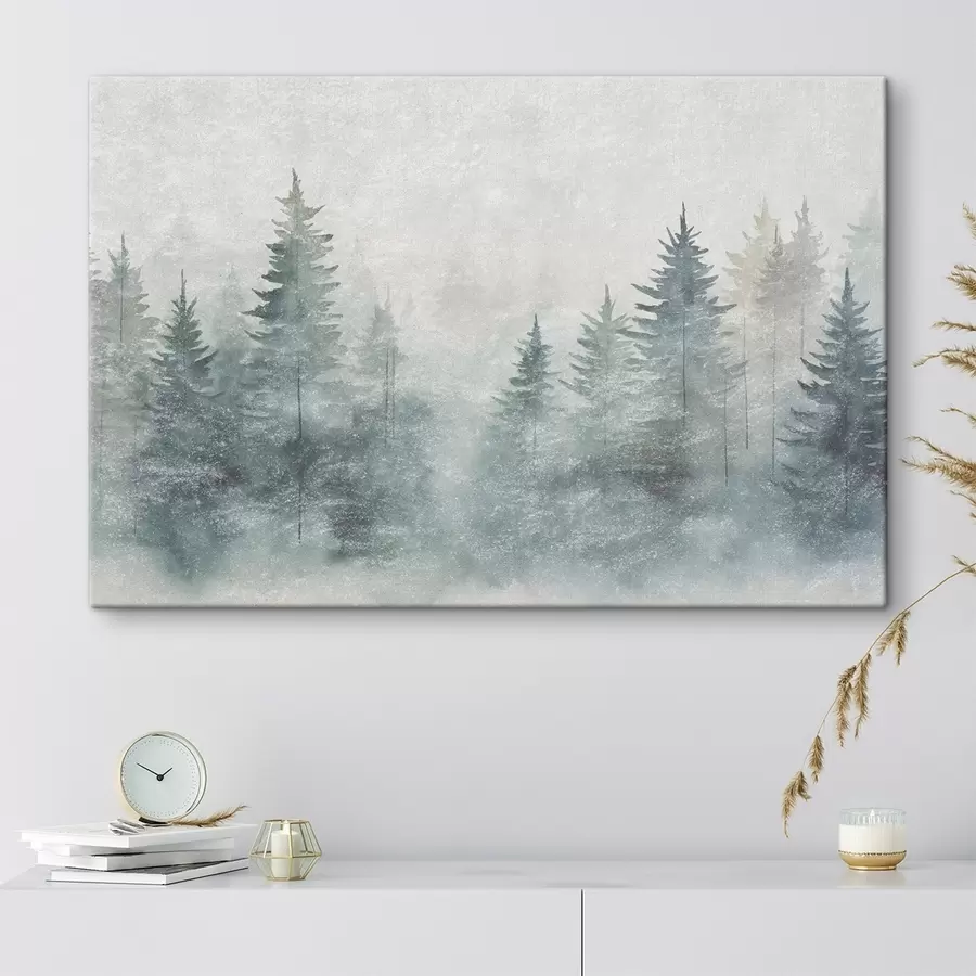 Fototapete Nadelwald, Grunge-Stil s47894