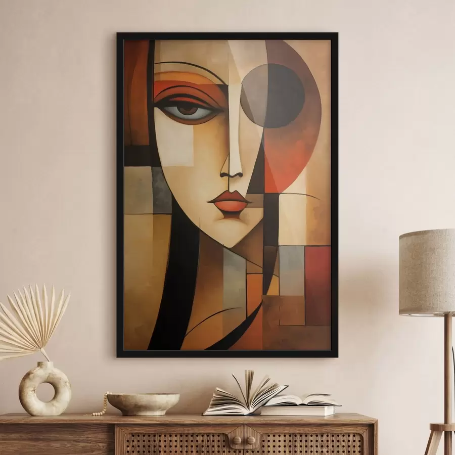 Fototapete Geometrisches Frauenporträt f47908