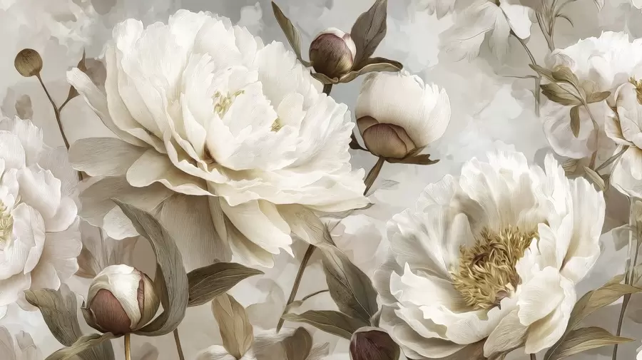 Fototapete Große Pfingstrosen w09689