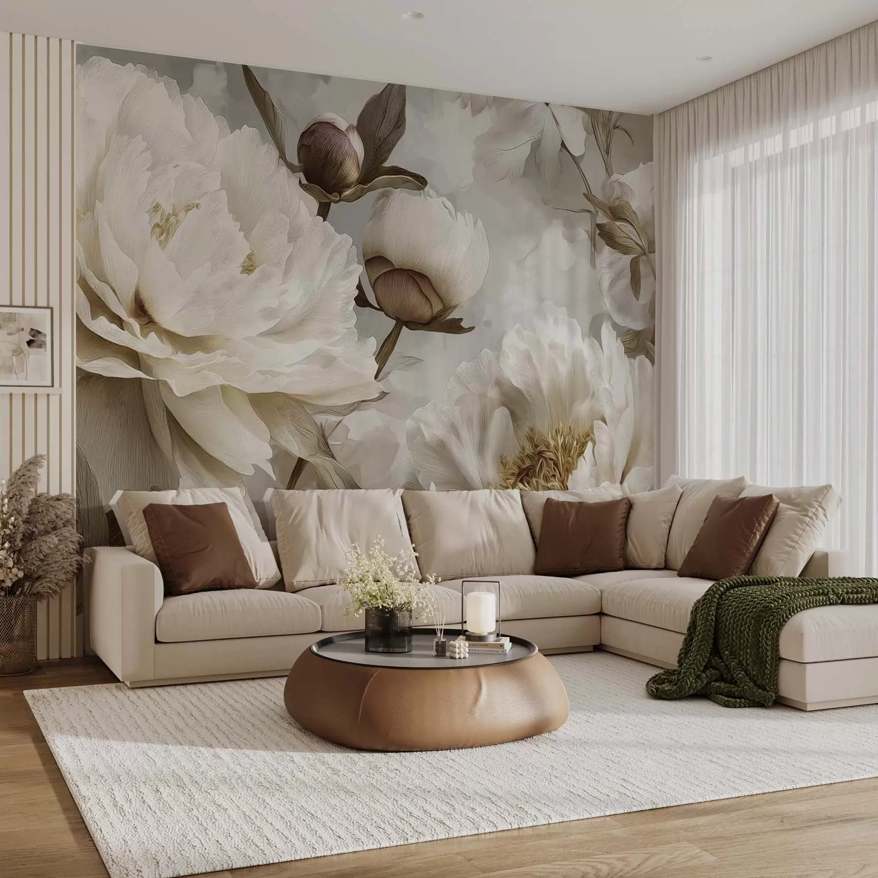 Fototapete Große Pfingstrosen w09689