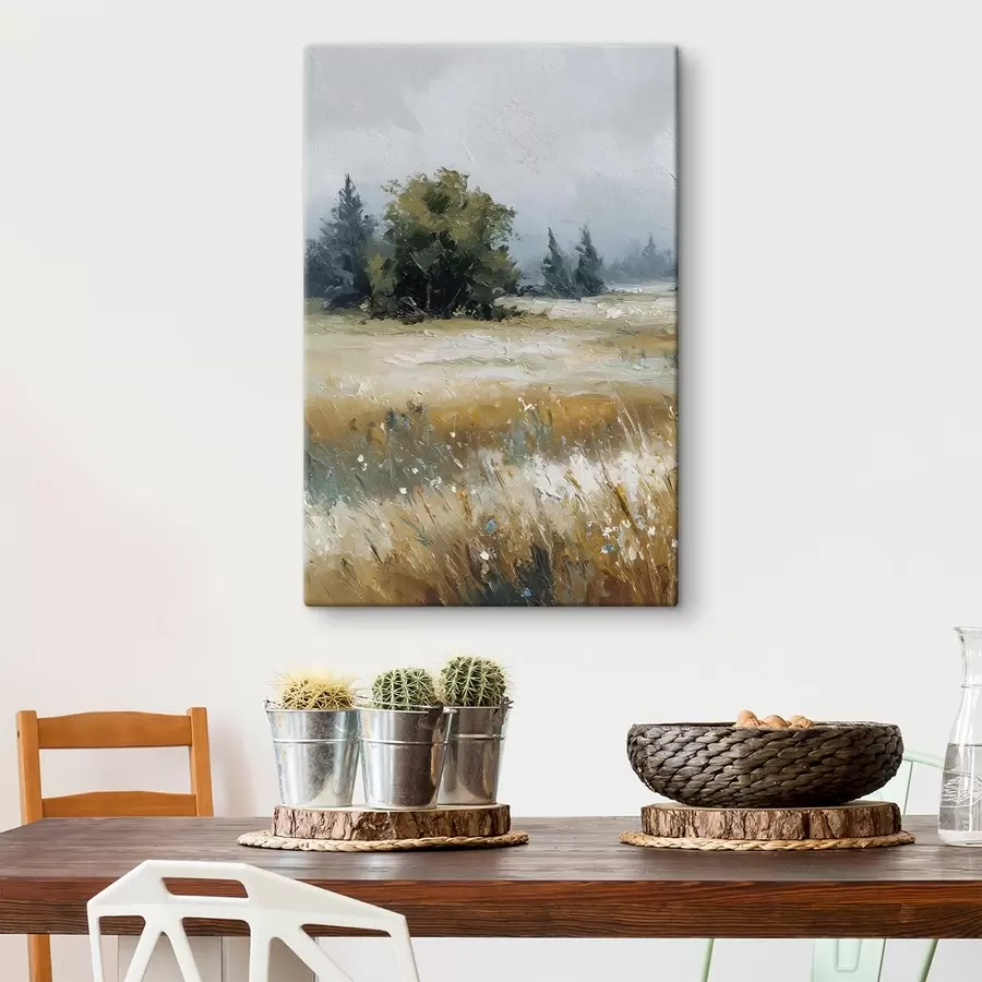 Fototapete Feldpflanzen, Ölgemälde-Imitation s48009