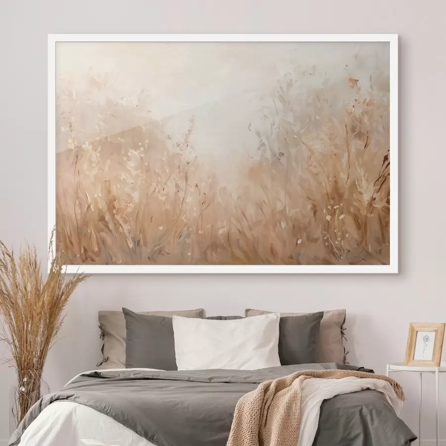 Fototapete Vielfalt von Feldpflanzen, Ölgemälde-Imitation f48005