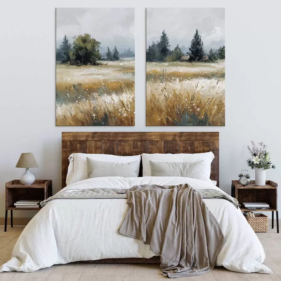 Fototapete Feldpflanzen, Ölgemälde-Imitation m30047