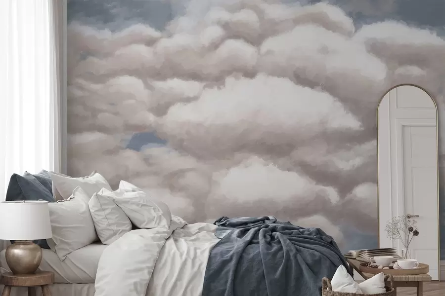 Fototapete Weiche Wolken am blauen Himmel w05143