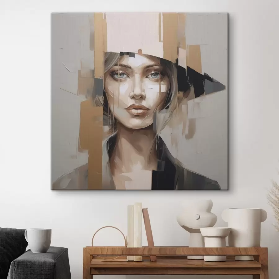 Fototapete Abstraktes Porträt eines Mädchens s48050