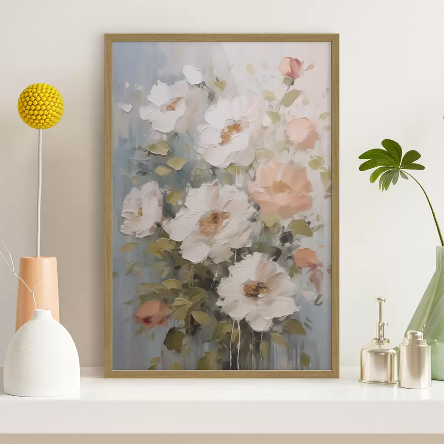 Fototapete Ein Blumenstrauß als Nachahmung eines Gemäldes f48056